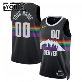 Maillot NBA Denver Nuggets Personnalisable Nike 2025-26 City Edition Noir Swingman - Enfant